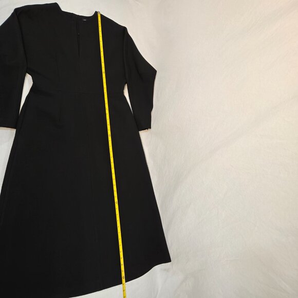KAREN MILLEN Elevated Basic Black Structured Crepe Maxi Dress Size 8 LIKE NEW! - Picture 13 of 16
